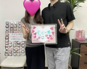 お互いに一目惚れ💕の美男美女のお似合いカップルがご成婚手続きにご来店されました(...